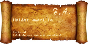 Halász Amarilla névjegykártya